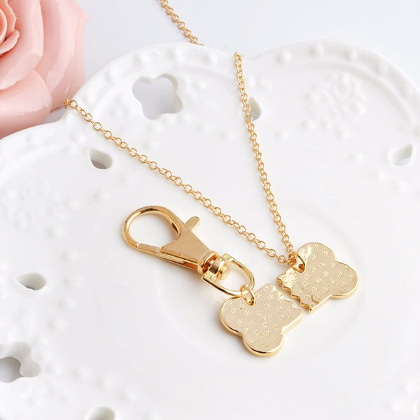 2 piece set Best Friend Bone Friendship Necklace & Key Chain - Kay&P