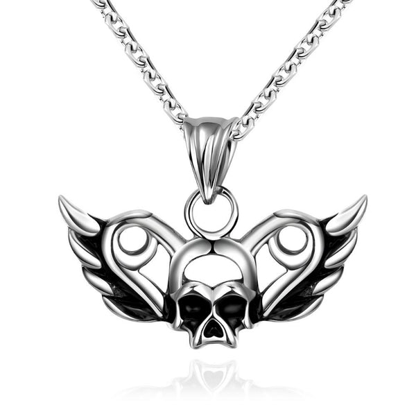 Stainless Steel Skull Helmet Necklace - Kay&P