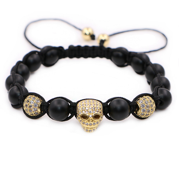 Skull Bead Bracelet Matte - Kay&P