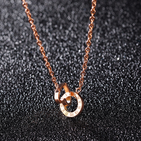 Roman Numerals & Heart Necklace - Kay&P