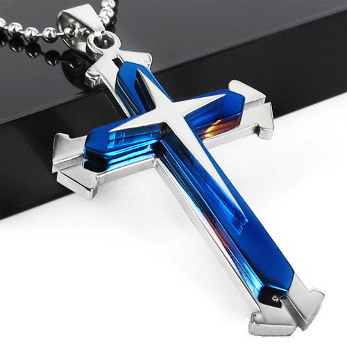 Silver Accented Modern Cross - Kay&P
