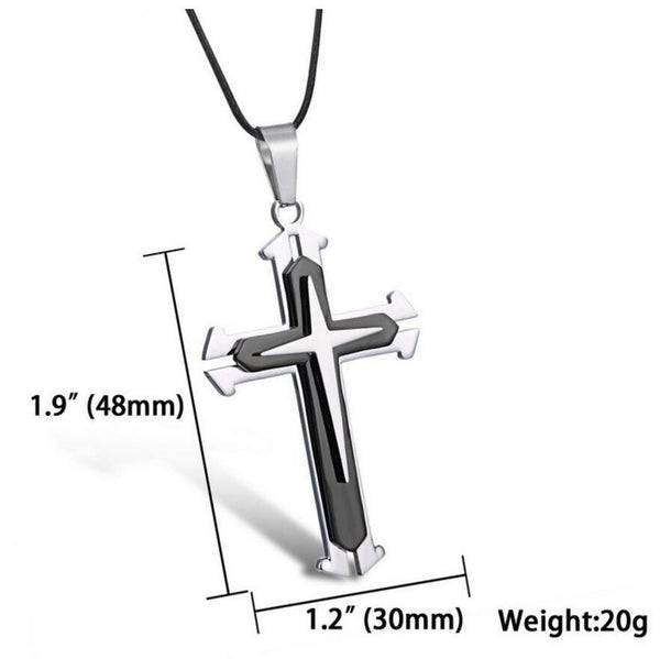 Silver Accented Modern Cross - Kay&P