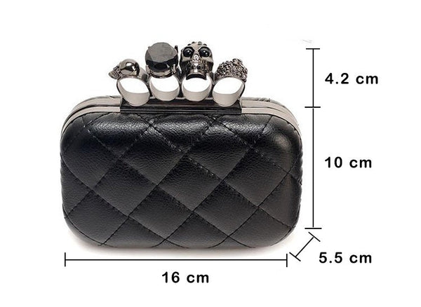 Vintage Skull Knuckle Ring Clutch - Kay&P