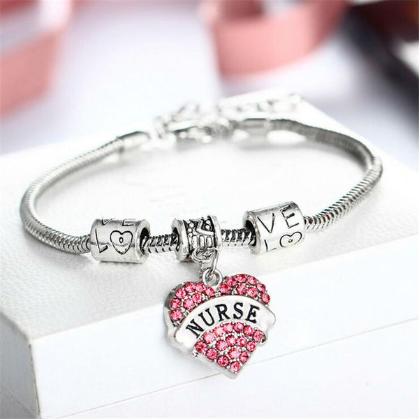 Crystal Charm Nurse Bracelet - Kay&P