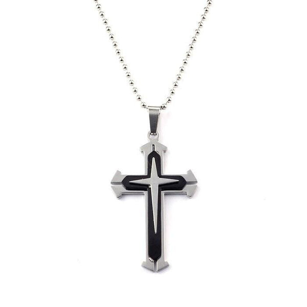 Silver Accented Modern Cross - Kay&P