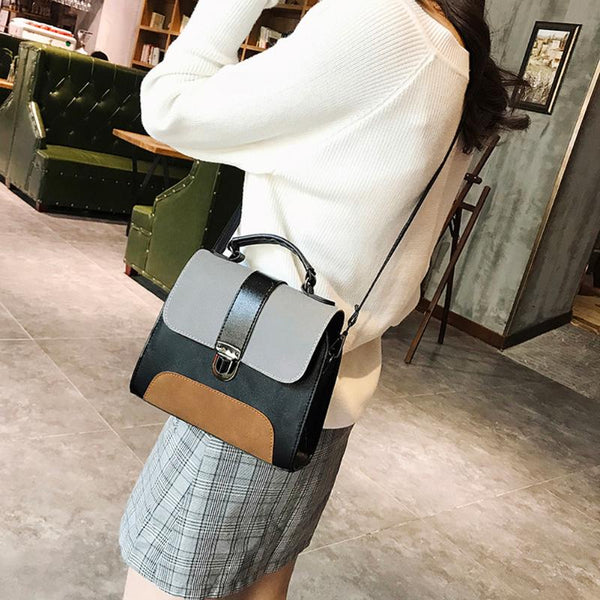 Womens Crossbody Patchwork Handbag - Kay&P