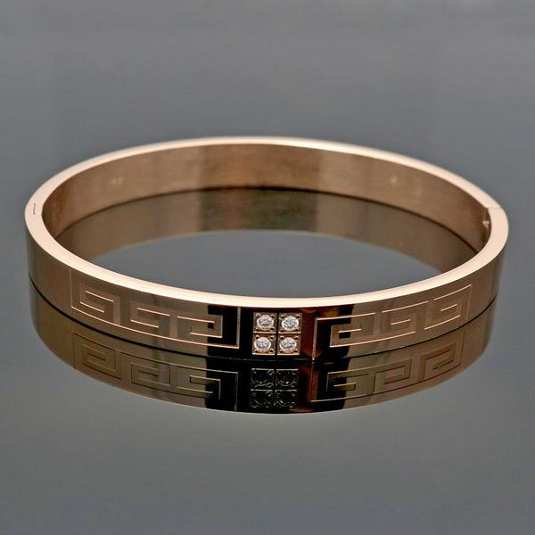 Round Patterned G Bangle - Kay&P
