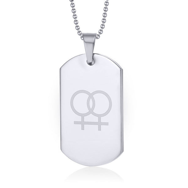 Stainless Steel Female-Female Dog Tag - Kay&P