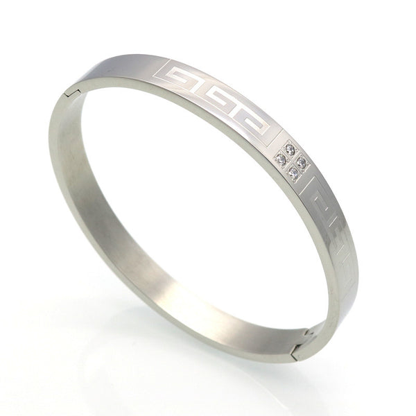 Round Patterned G Bangle - Kay&P