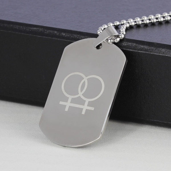 Stainless Steel Female-Female Dog Tag - Kay&P