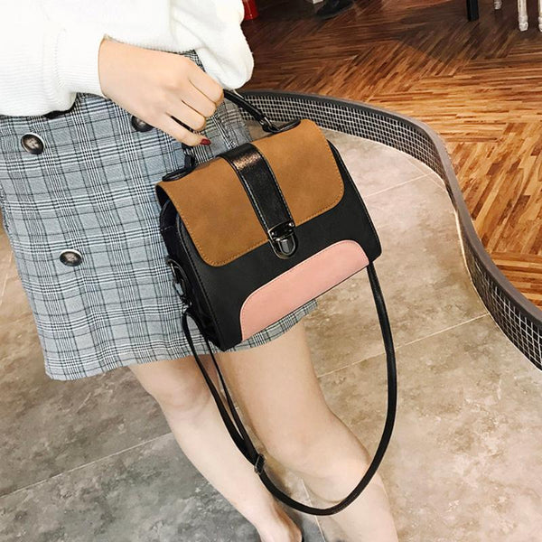 Womens Crossbody Patchwork Handbag - Kay&P