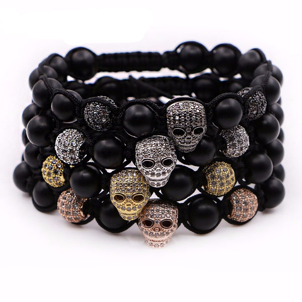 Skull Bead Bracelet Matte - Kay&P