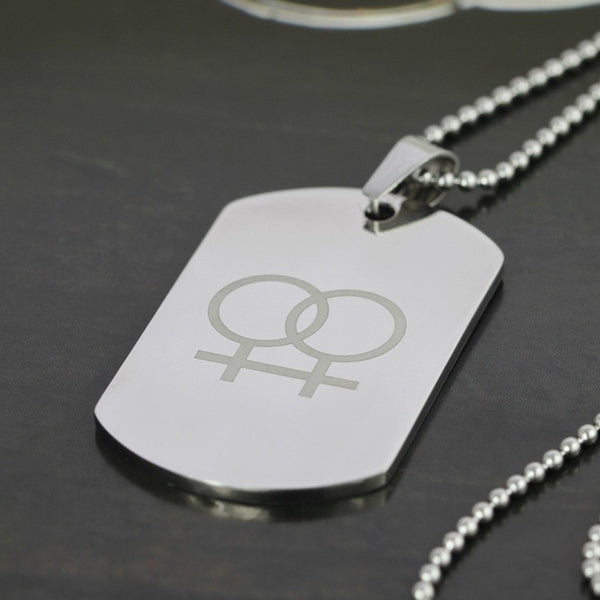 Stainless Steel Female-Female Dog Tag - Kay&P