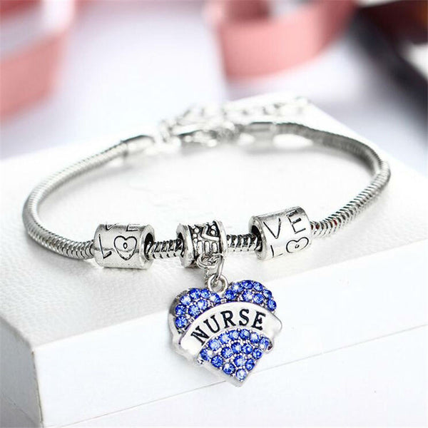 Crystal Charm Nurse Bracelet - Kay&P