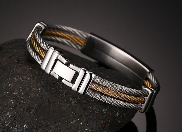 Stainless Steel Cross Bracelet - Kay&P
