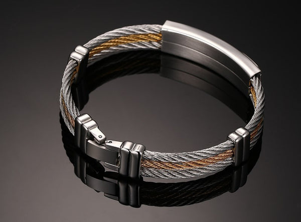 Stainless Steel Cross Bracelet - Kay&P