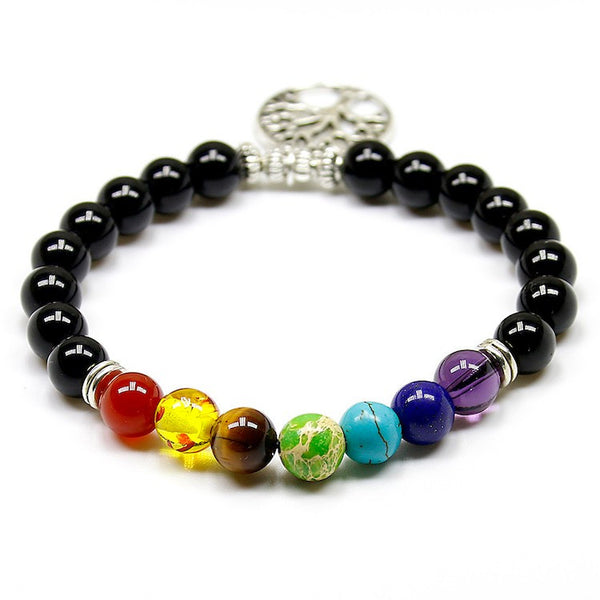 FREE 8mm Tree of Life Matte Beads Chakra Bracelet - Kay&P