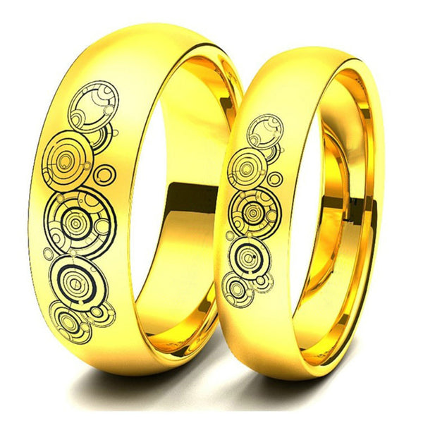 Stainless Steel Circle Pattern Ring - Kay&P