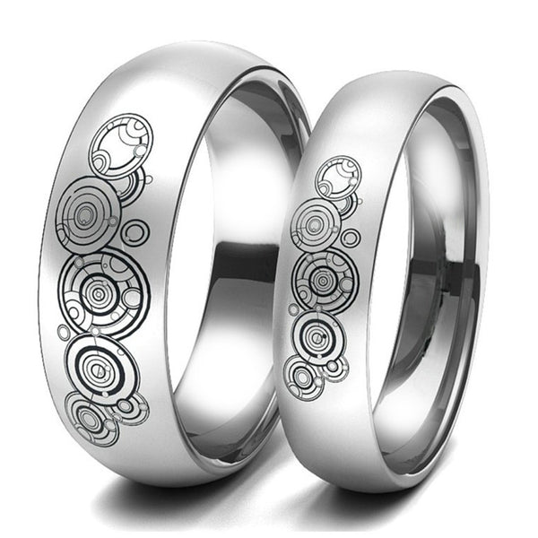 Stainless Steel Circle Pattern Ring - Kay&P