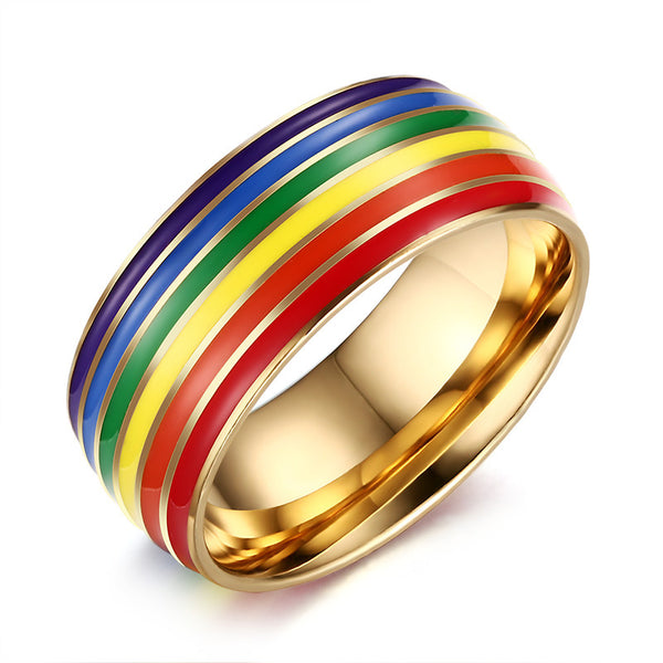 Gold Rainbow Band Ring - Kay&P