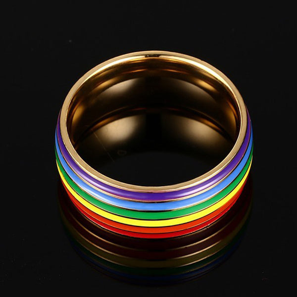 Gold Rainbow Band Ring - Kay&P