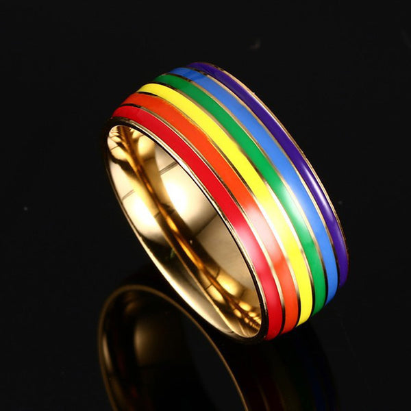 Gold Rainbow Band Ring - Kay&P