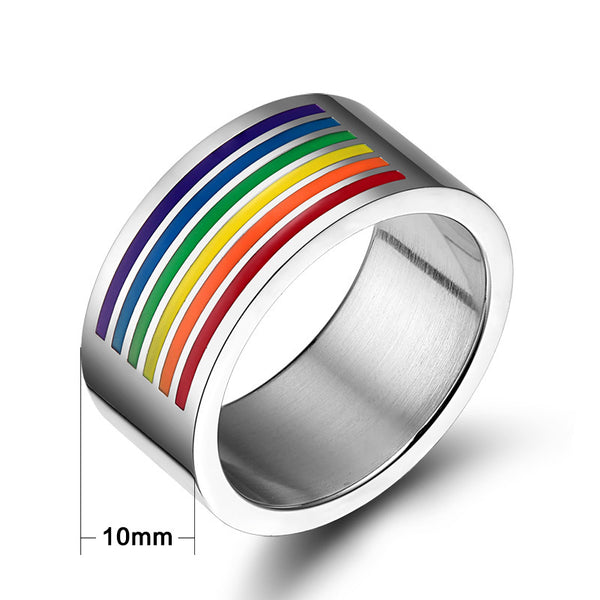 FREE Wide Rainbow Stripe Ring - Kay&P