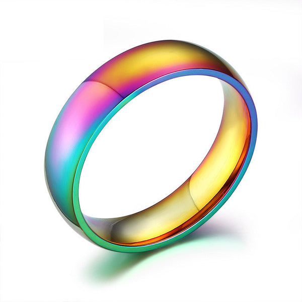 Rainbow Titanium Style Ring - Kay&P