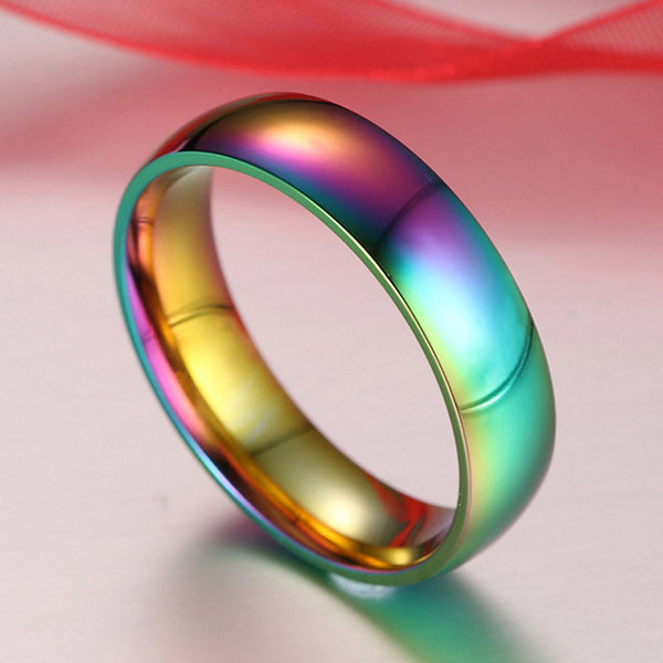Rainbow Titanium Style Ring - Kay&P