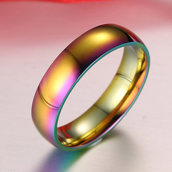 Rainbow Titanium Style Ring - Kay&P