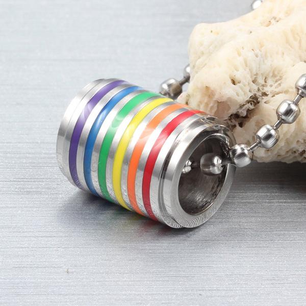 FREE LGBT Rainbow Cylinder Necklace - Kay&P
