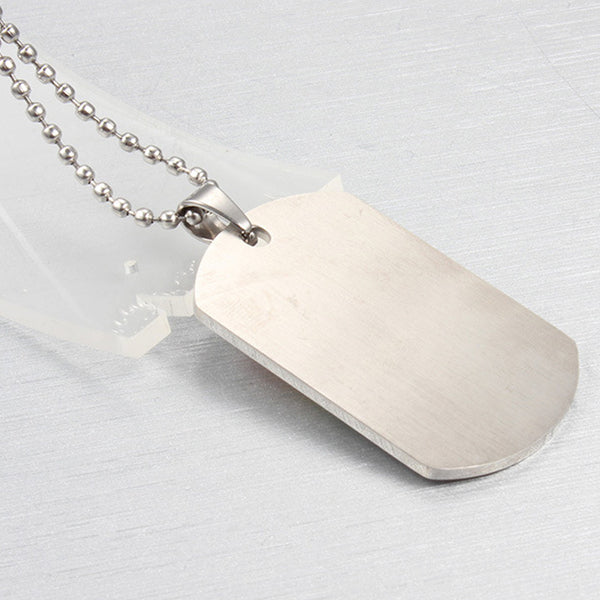 Rainbow Stainless Steel Dog Tag with Slotted Hole - Kay&P