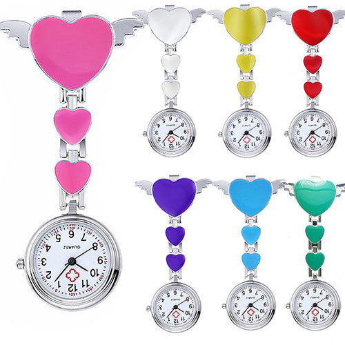 Love Heart Clip-on Nurse Pocket Watch - Kay&P