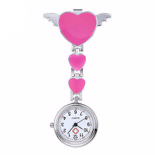 Love Heart Clip-on Nurse Pocket Watch - Kay&P