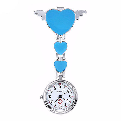 Love Heart Clip-on Nurse Pocket Watch - Kay&P