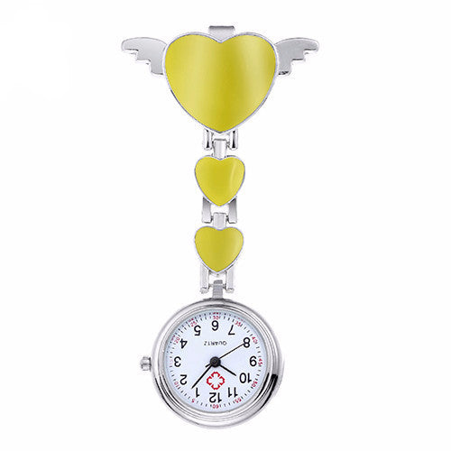 Love Heart Clip-on Nurse Pocket Watch - Kay&P