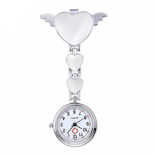Love Heart Clip-on Nurse Pocket Watch - Kay&P