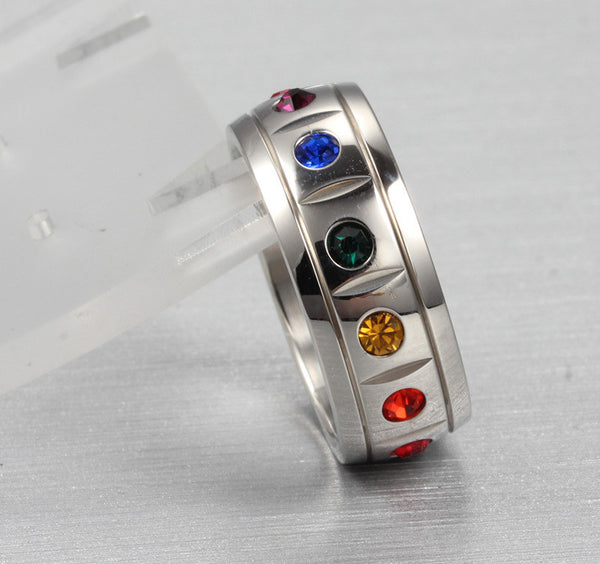 FREE Stainless Steel Rainbow Gem Ring - Kay&P