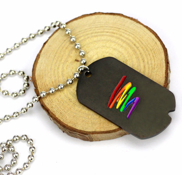 Dark Rainbow Dog Tag - Kay&P