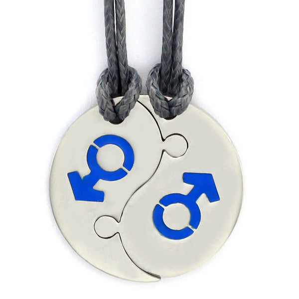 2 Piece Male-Male Yin Yang Pendants Necklaces - Kay&P