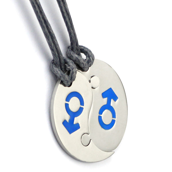 2 Piece Male-Male Yin Yang Pendants Necklaces - Kay&P