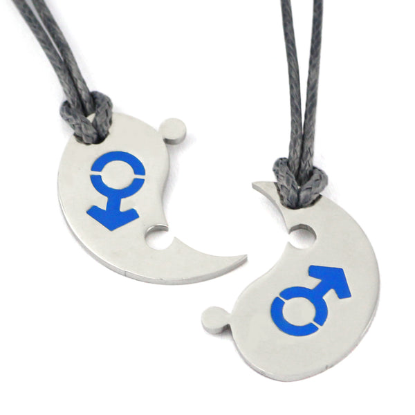2 Piece Male-Male Yin Yang Pendants Necklaces - Kay&P