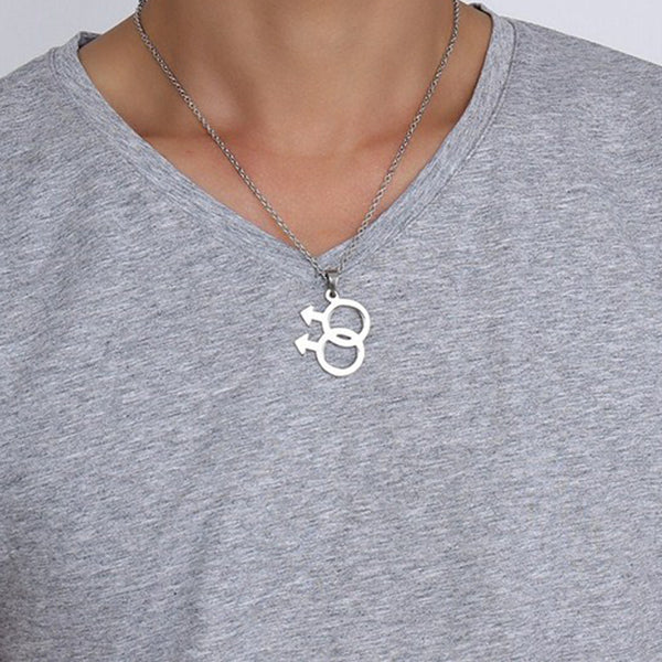 Stainless Steel Male-Male Necklace - Kay&P