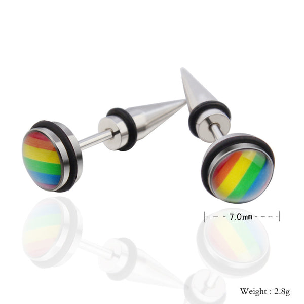 LGBT Rainbow Spike Earrings - Kay&P