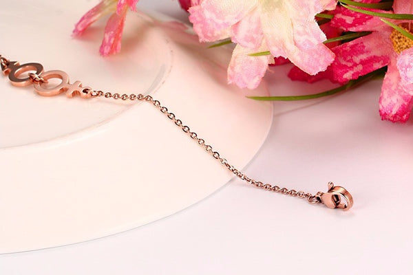 Rose Gold Female-Female Bracelet - Kay&P