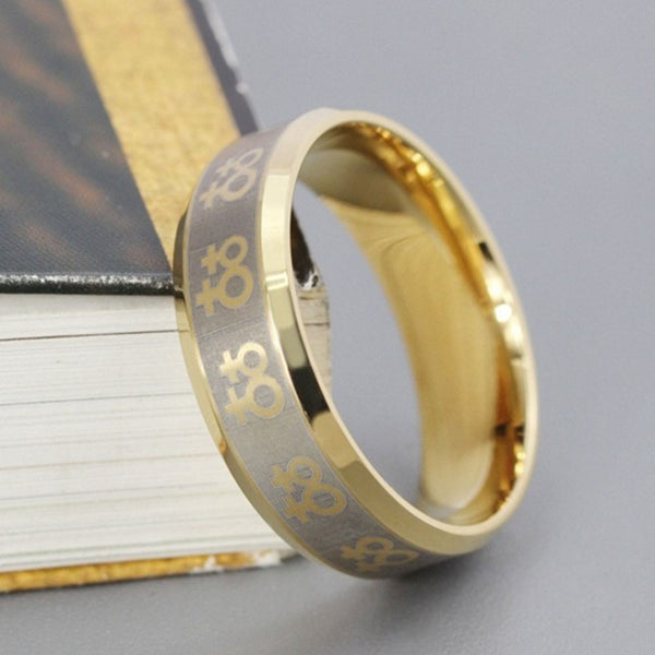 Stainless Steel Gold Female-Female Ring - Kay&P