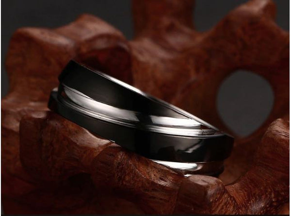 Stainless Steel Silver Twist Pattern Ring - Kay&P
