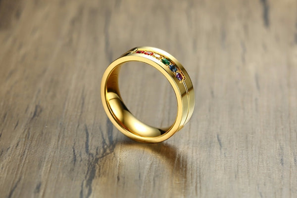 FREE Gold Rainbow Gemstone Ring - Kay&P