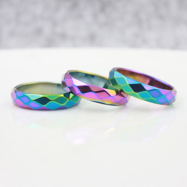 Rainbow Diamond Surface Ring - Kay&P
