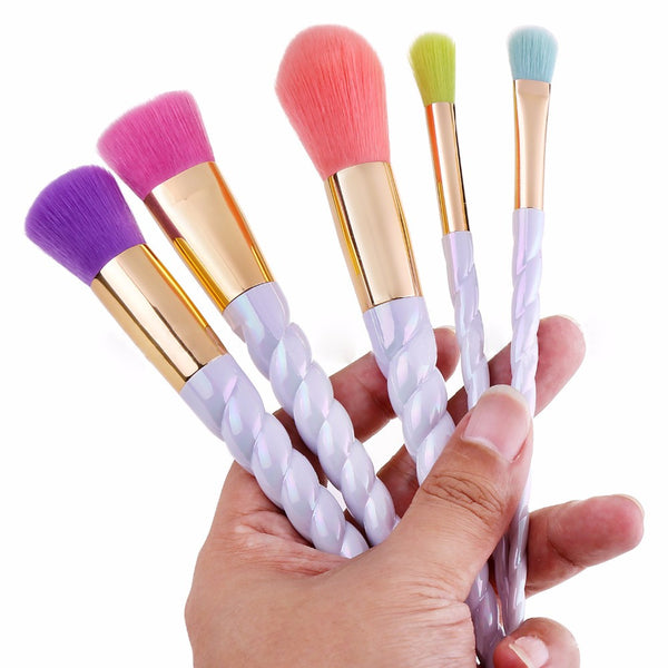 5 Piece Unicorn Make-Up Brushes Set - Kay&P